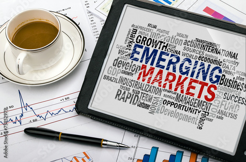 Billede på lærred emerging markets word cloud