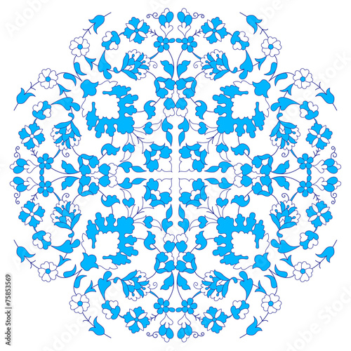 artistic ottoman blue pattern series twenty nine