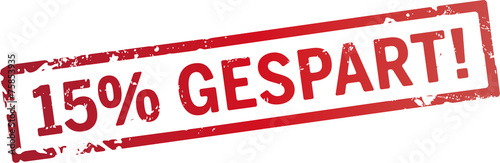 stempel 15% gespart