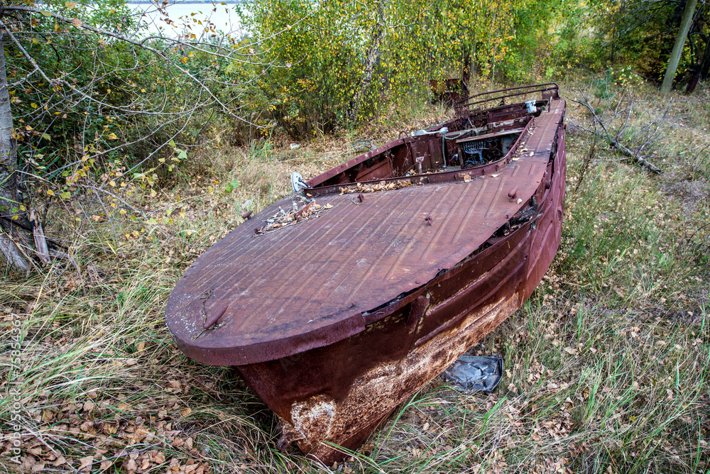 former fish farm in Chernobyl Zone of Alienation, Ukraine former fish farm in Chernobyl Zone of Alienation, Ukraine