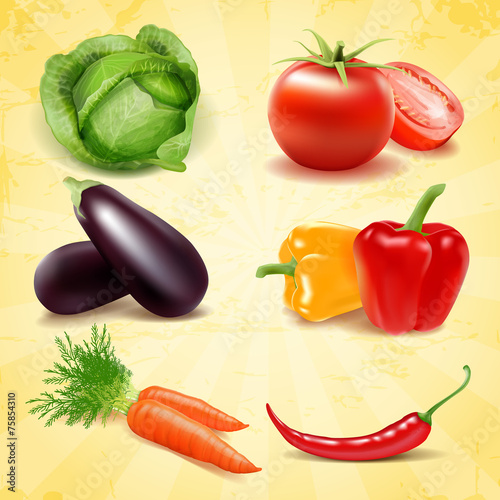 set vegetables