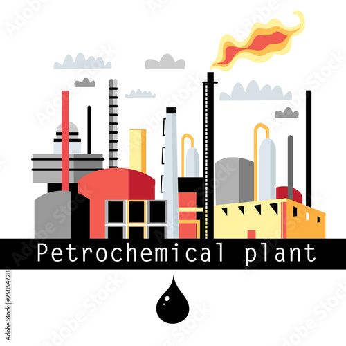 illustration petrochemical plant