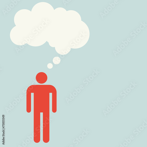 Concept of thinking man