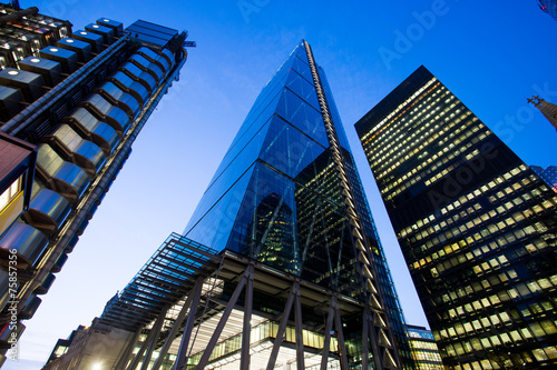 Canvas Print Skyscraper Business Office building in London, England, UK
