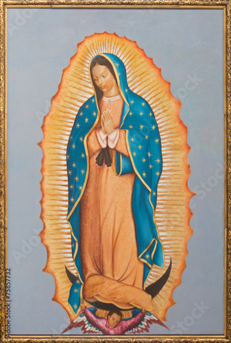 Brussels - paint of Virgin Mary of Guadalupe