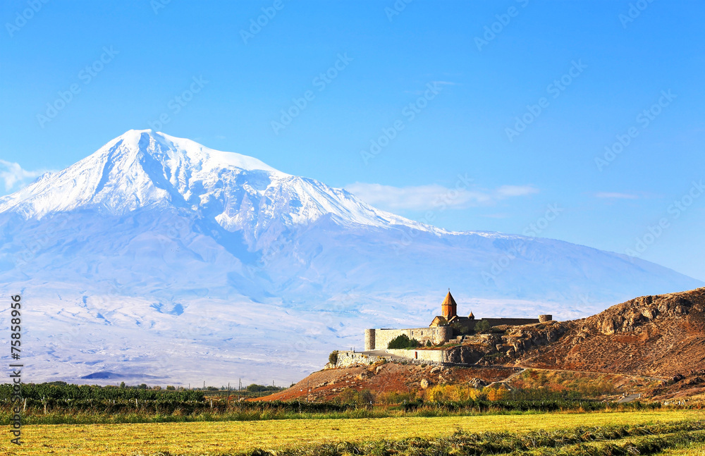 Landscape with an ancient monastery