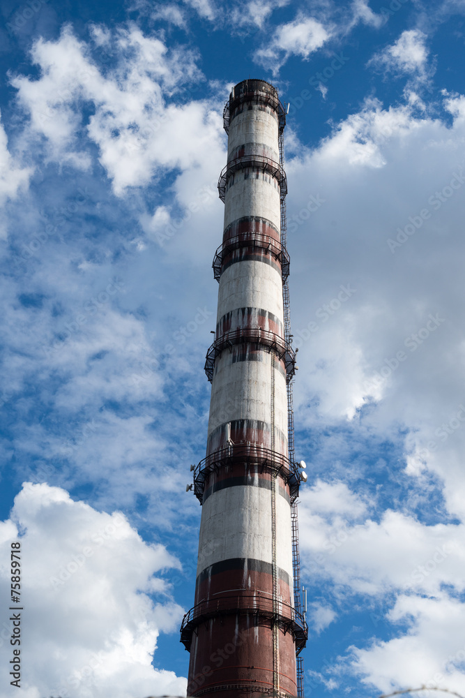Smoke stack of the industrial plant Smoke stack of the industrial plant