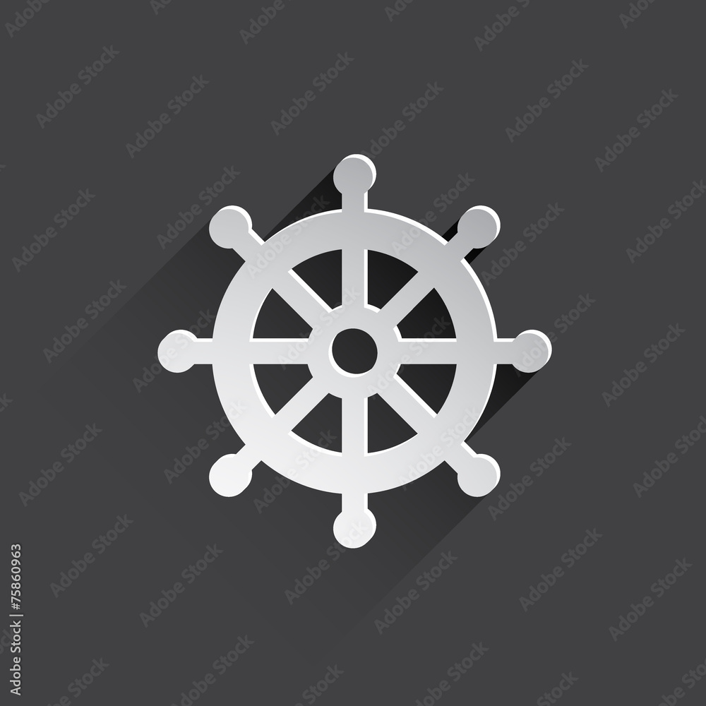 Obraz premium rudder web icon