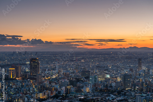 Sunset over Tokyo