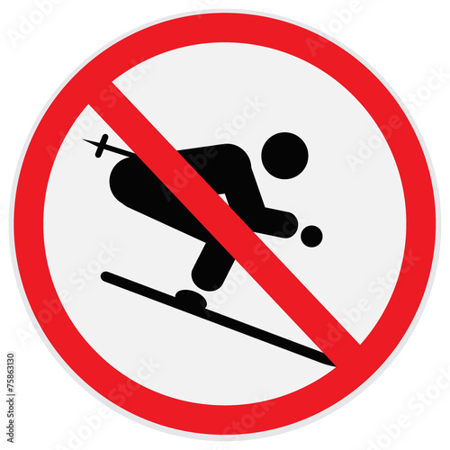 No skiing sign