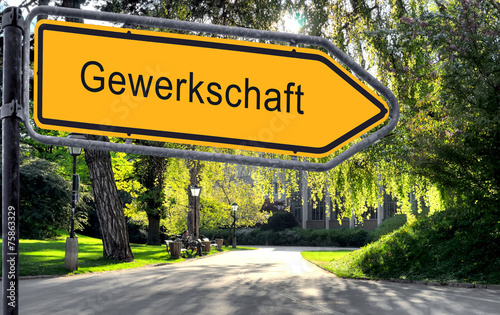 Strassenschild 25 - Gewerkschaft