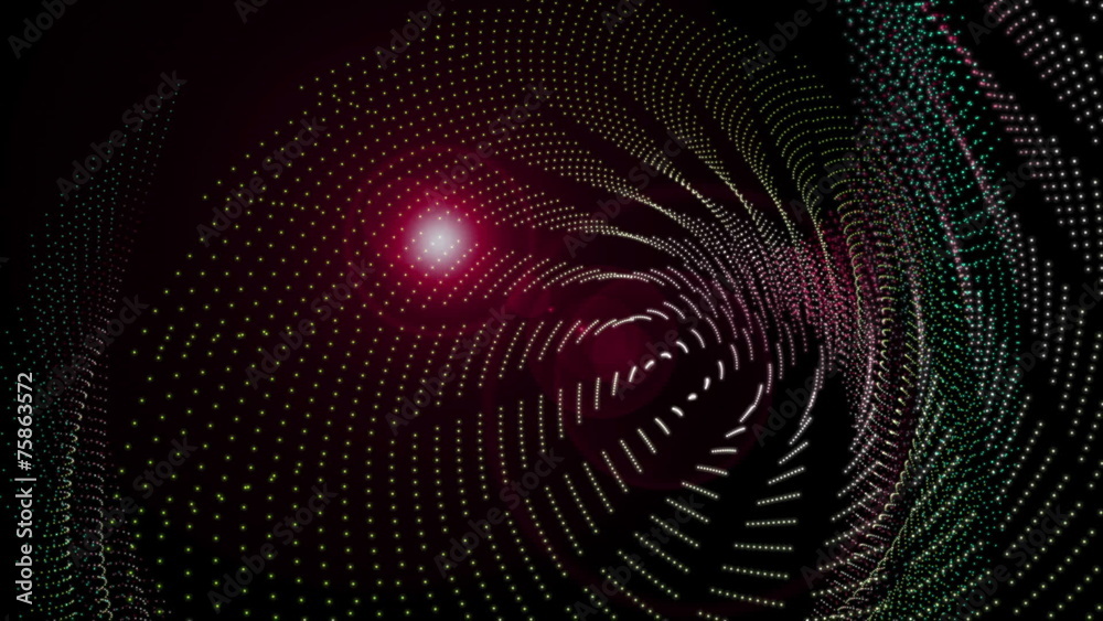 futuristic animation – particle object and lights – loop HD