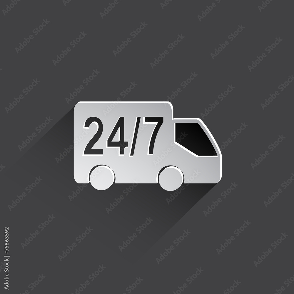twenty four hour delivery web icon. twenty four hour delivery web icon.