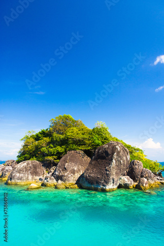 Rock Island Idyllic Seascape