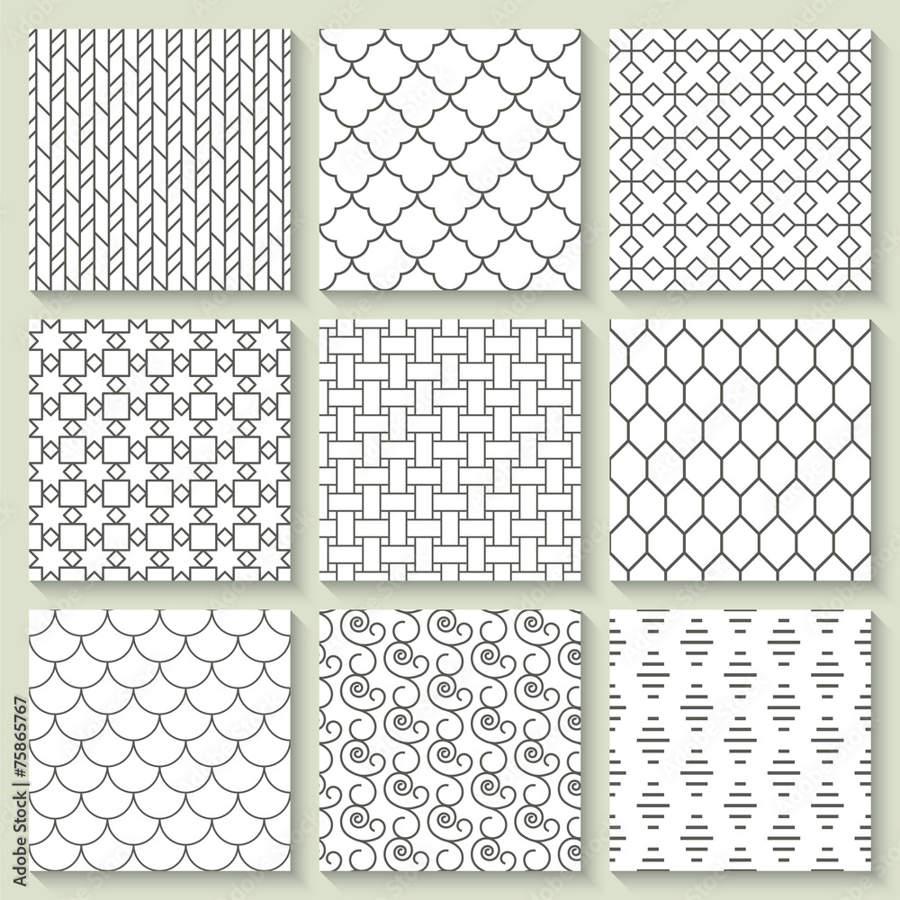 Thin line geometrical seamless pattern