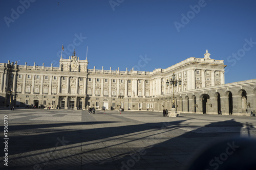 National monument, Royal Palace of Madrid, located in the area o