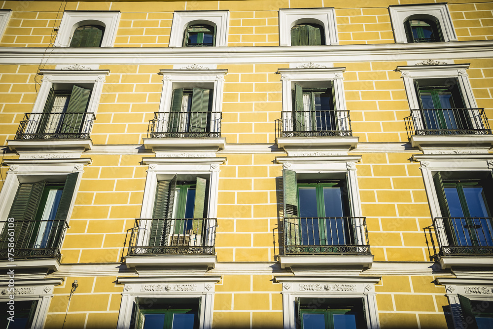 Fototapeta premium oldest street in the capital of Spain, the city of Madrid, its a