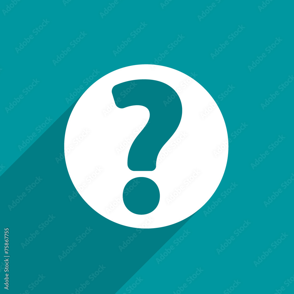 question web flat icon. question web flat icon.
