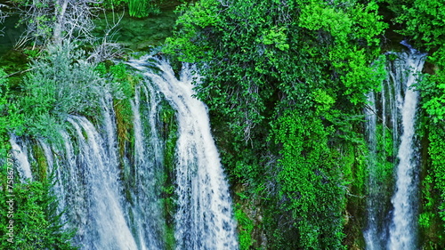 Top of the Manojlovac waterfall at Krka river photo