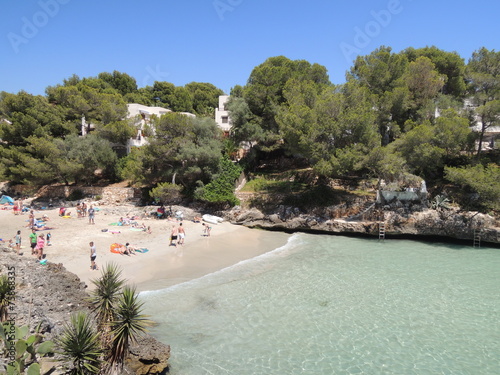 Εκτύπωση καμβά People at the beach Cala Serena, Mallorca