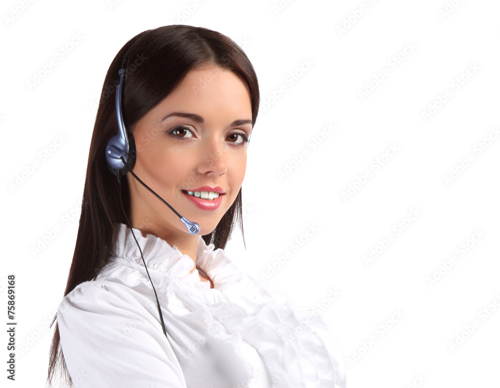 Call center employees girl Call center employees girl