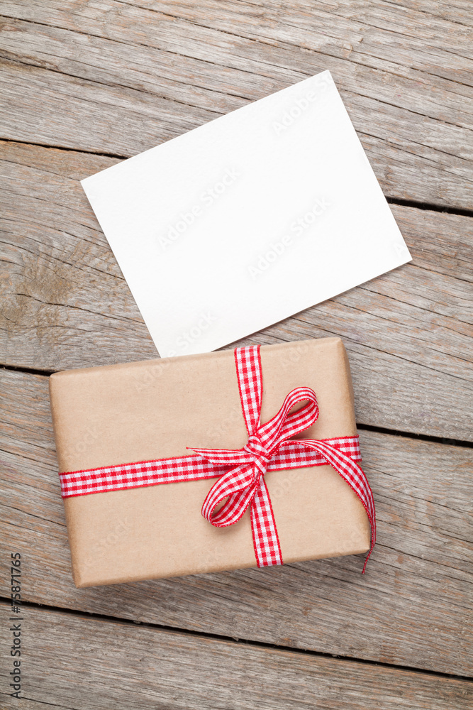 Photo frame card and gift box with ribbon Photo frame card and gift box with ribbon