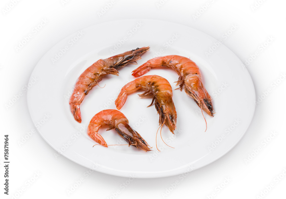 Close up of fresh boiled shrimps. Close up of fresh boiled shrimps.