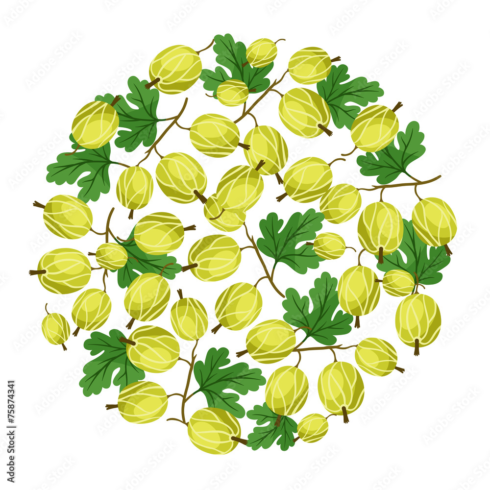 Nature background design with gooseberries. Nature background design with gooseberries.
