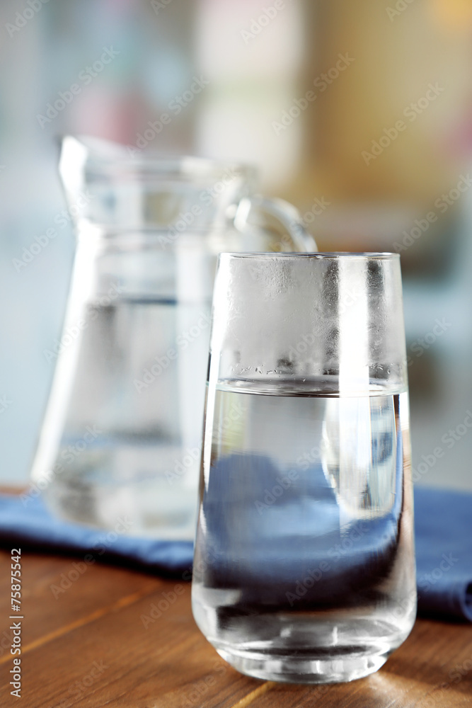 Glass of ice water with napkin Glass of ice water with napkin