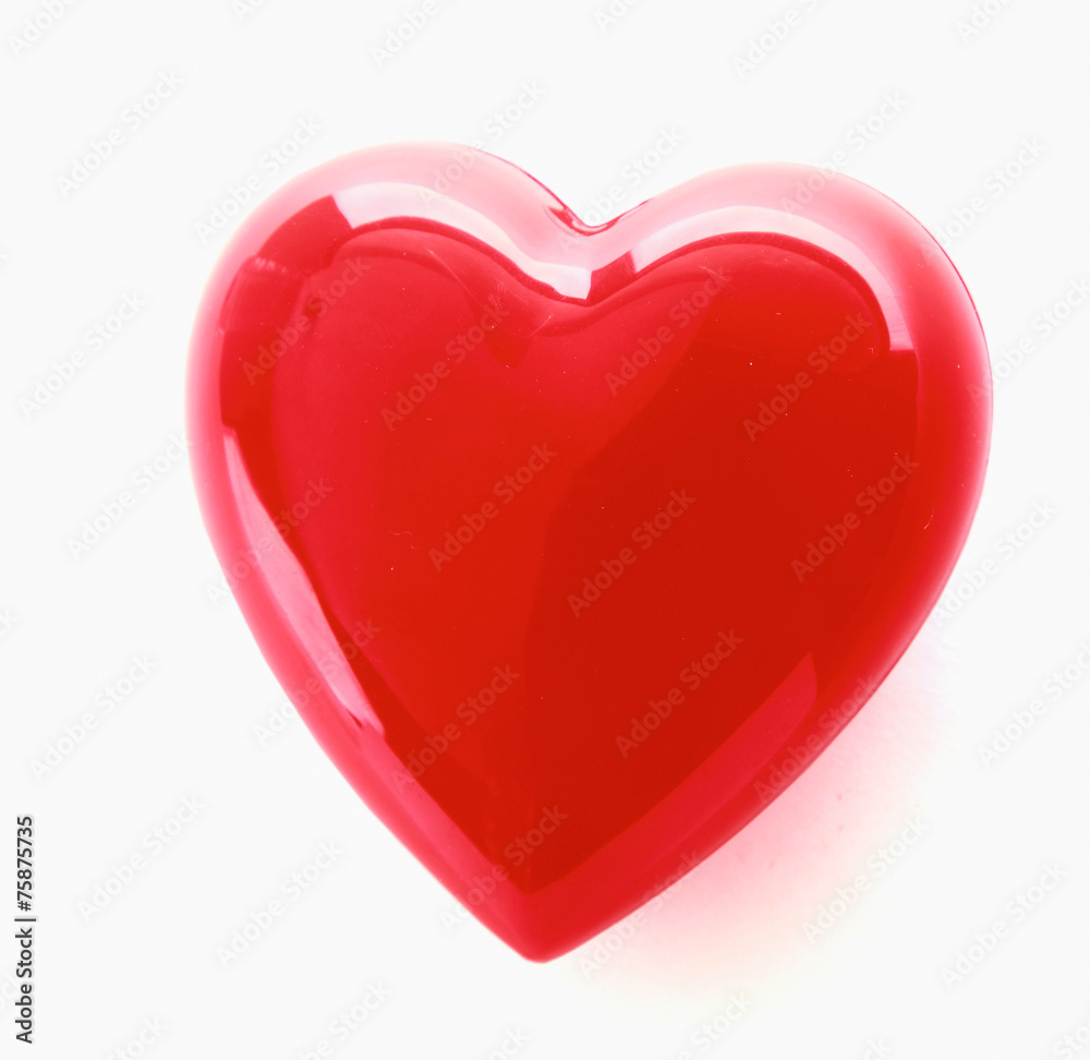 A red heart isolated on white background A red heart isolated on white background