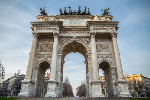 Arch of Peace in Sempione Park, Milan, Lombardy, Italy