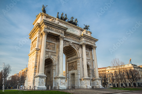 Arch of Peace in Sempione Park  Milan  Italy