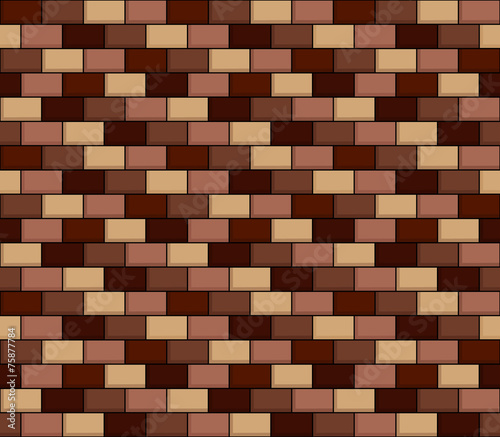 Seamless texture of cartoon brick wall