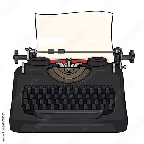 Vector Cartoon Retro Typewriter