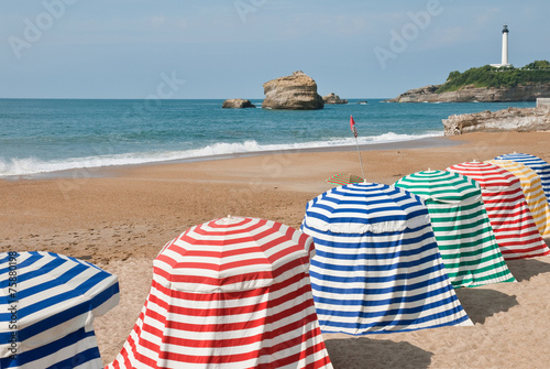 The beach in Biarritz, France photo