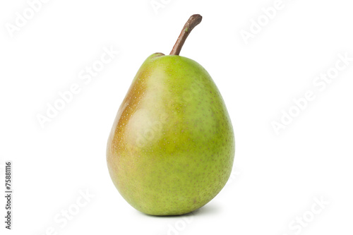fresh juicy pear isolated over white background
