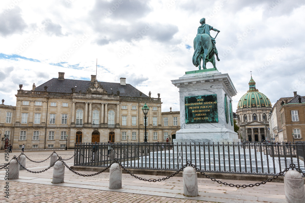 Fototapeta premium Amalienborg Palace, Copenhagen, Denmark