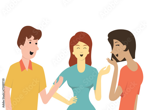 Friends talking