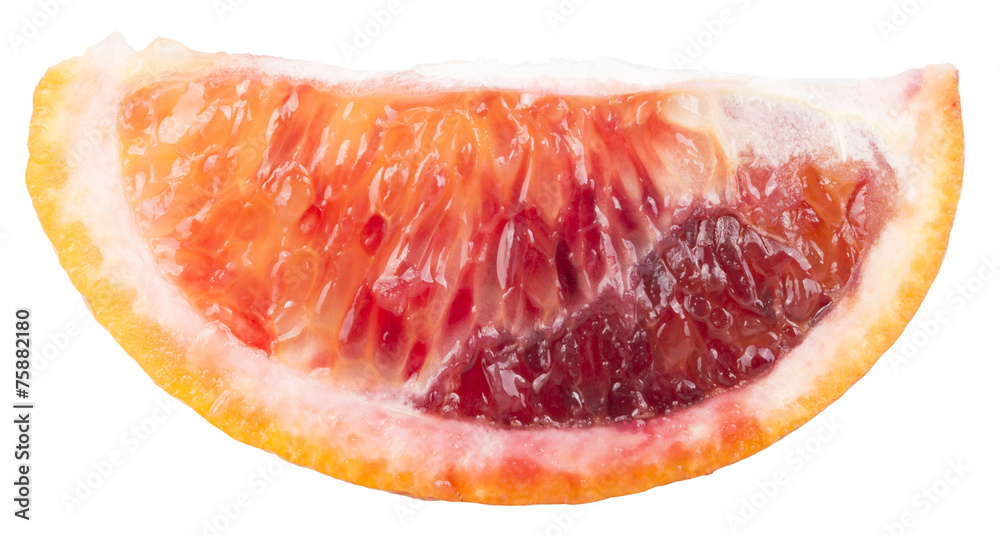 slice of isolated red orange