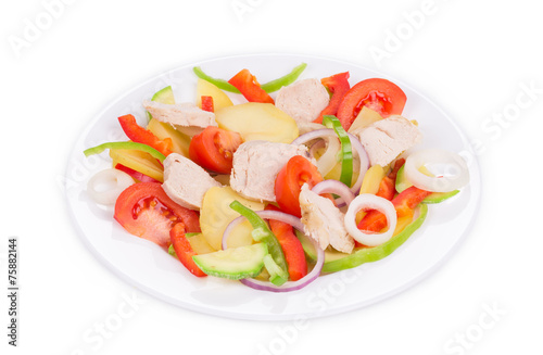 Warm meat salad