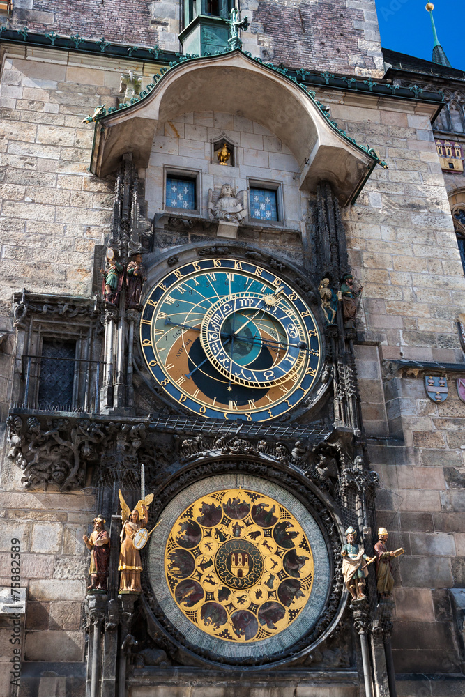 Naklejka premium Astronomical Clock in Prague, Czech Republic