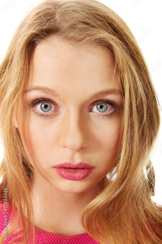 Beautiful woman with bright make up Beautiful woman with bright make up