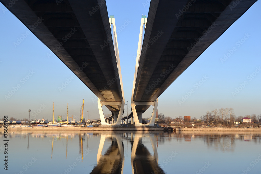 Cable-Stayed Bridge in St.Petersburg