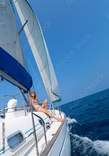 Yacht in the sea