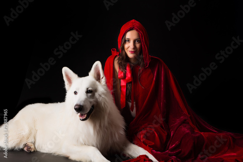 Red Hiding Hood concept photo