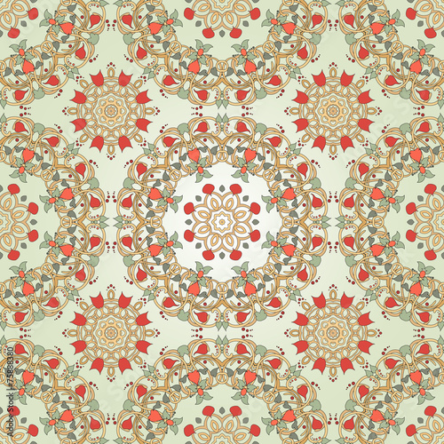 Seamless background with round elements