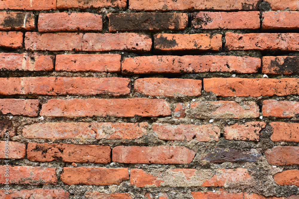 Old brick wall. Old brick wall.