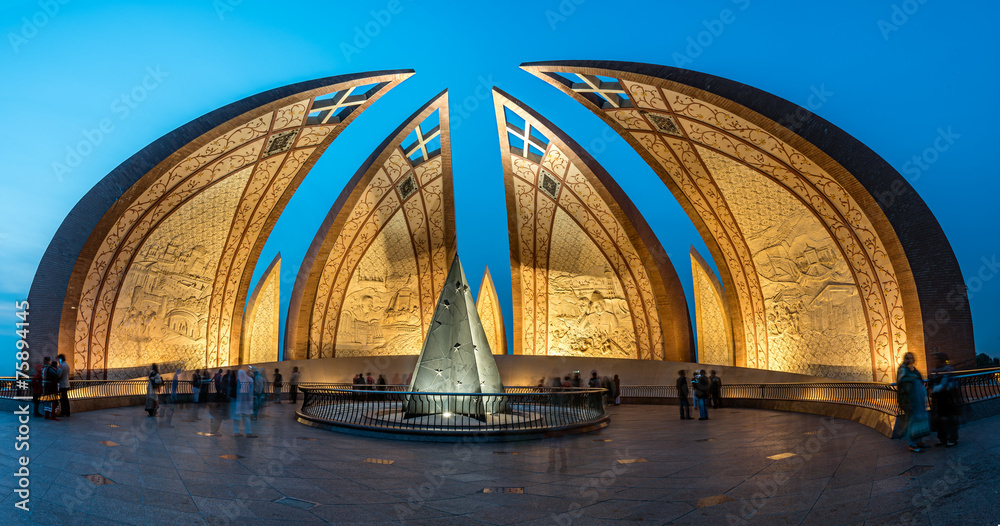 Pakistan Monument Islamabad - obrazy, fototapety, plakaty 