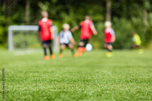 Kids soccer blur