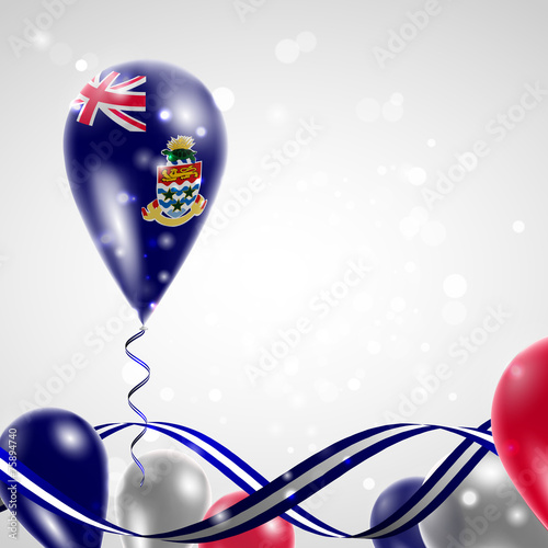 Flag of the Cayman Islands on balloon